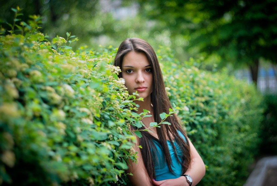 Nastya. Пример тестовой фотографии, сделанной объективом Гелиос 44-3 58 mm f/ 2.0 МС и фотоаппаратом Nikon D60